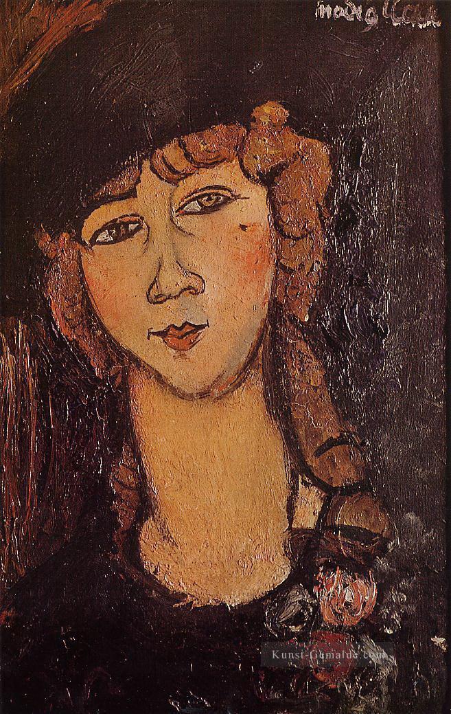 lolotte Kopf einer Frau in einem Hut Amedeo Modigliani Ölgemälde